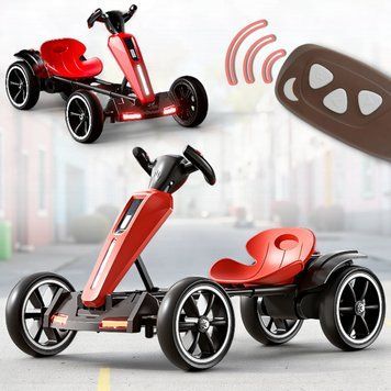 Складной детский электромобиль&nbsp;с пультом управления, музыкой и подсветкой&nbsp;Go-Kart&nbsp;85х60х50см Красный 0202-1/МК фото