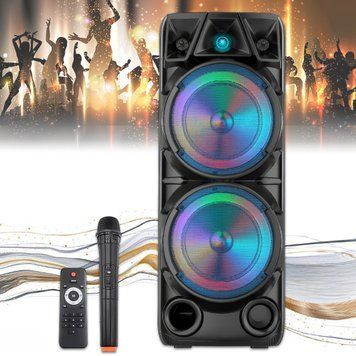 Музична колонка з бездротовим мікрофоном та пультом ZQS8210 Bluetooth 8175/EW фото