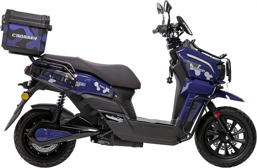 Электроскутер 2500W на колесах 12 дюймов с дисковыми тормозами Crosser CR-21 Синий CR-21 2500W Син фото
