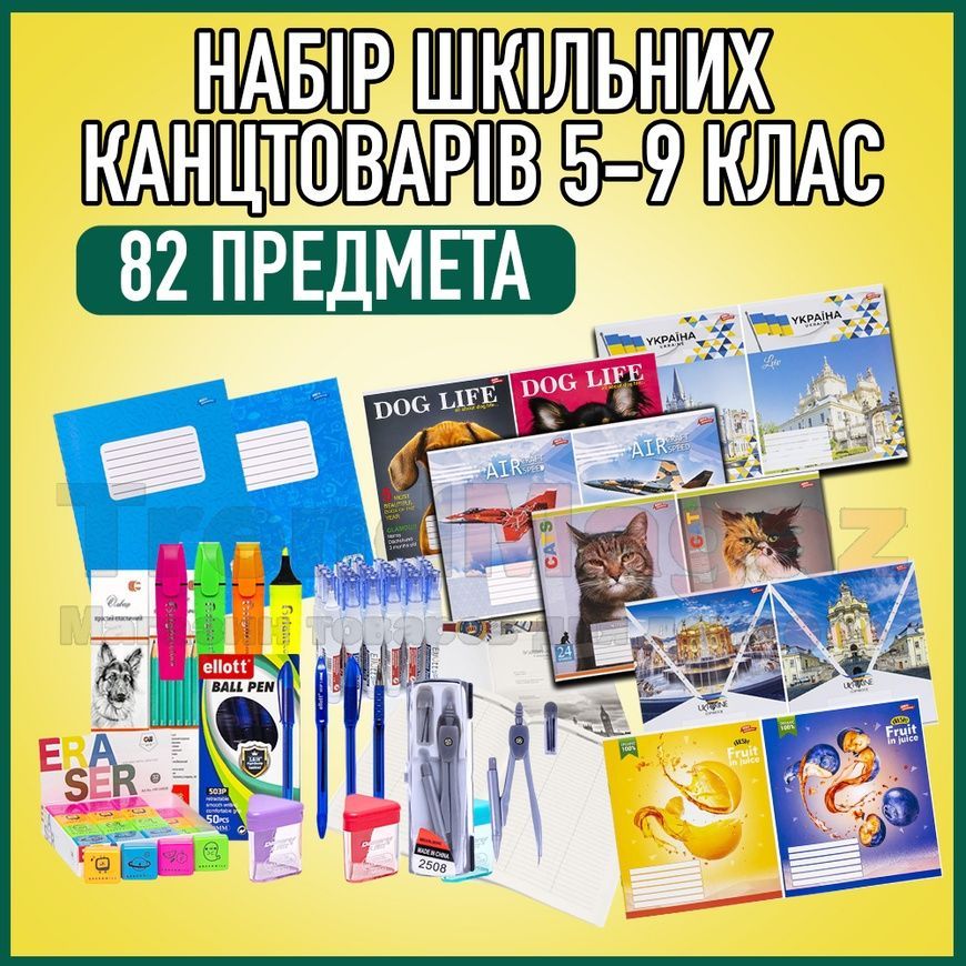 Шкільний набір канцтоварів "Відмінник" з 5 по 9 клас (Хлопчик/Дівчинка) ОТ 5-9кл фото