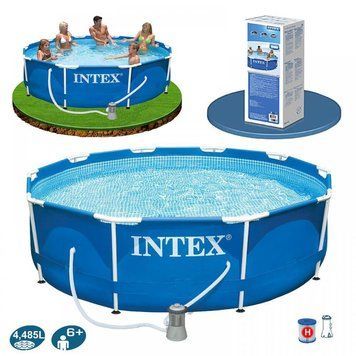 Басейн круглий Intex 28212 розміри 366х76см на 6503л з фільтром і зливним клапаном 28212-1 фото