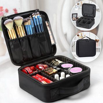 Дорожная косметичка с жёстким корпусом и перегородками 26х9.5х23см MA454/KR фото