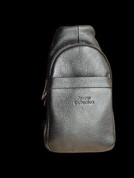 Мужская сумка однолямочная через плечо Сумка-слинг Backpack for men AND JASPER Рюкзак черный эко-кожа 3069/AND фото