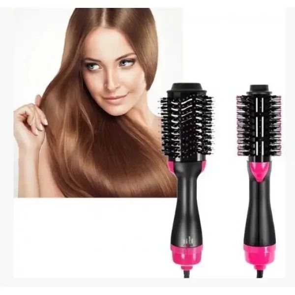 Фен - расчёска 3 в 1 One step Hair Dryer 1000 Вт 3 режима выпрямитель для укладки волос стайлер WM-001 14388/MG фото