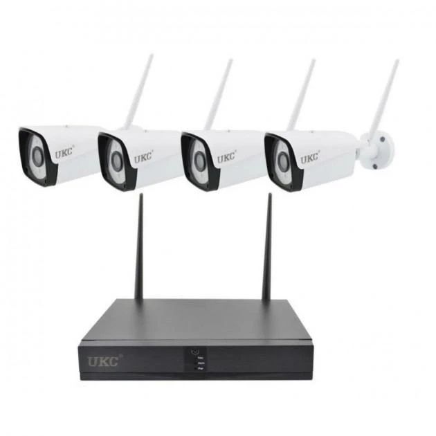 Система видеонаблюдения на 4 камеры DVR KIT CAD 8004 Wi-Fi​​​​​​​ Комплект камер внешнего видеонаблюдения WIFI4CH/VEN фото