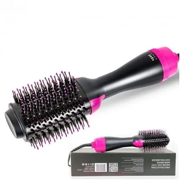 Фен - расчёска 3 в 1 One step Hair Dryer 1000 Вт 3 режима выпрямитель для укладки волос стайлер WM-001 14388/MG фото