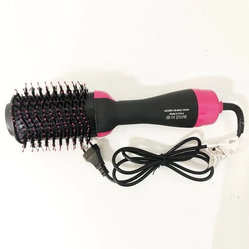 Фен - расчёска 3 в 1 One step Hair Dryer 1000 Вт 3 режима выпрямитель для укладки волос стайлер WM-001 14388/MG фото