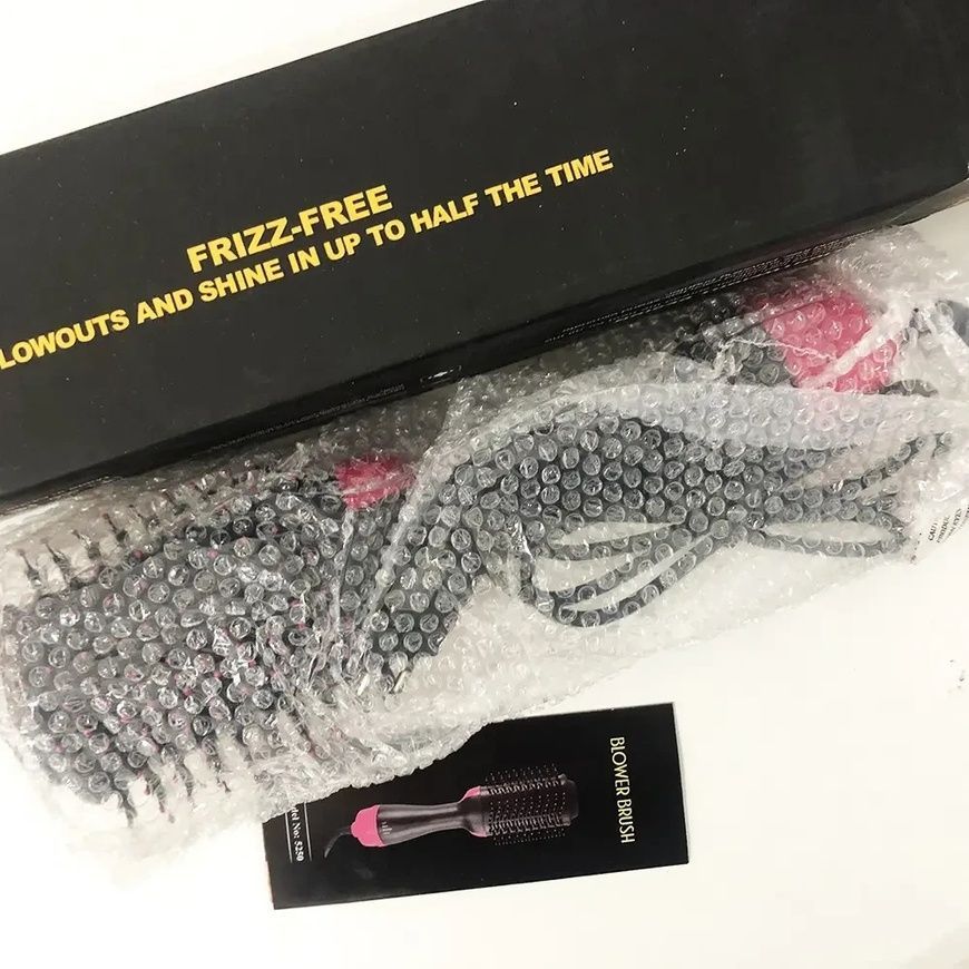 Фен - расчёска 3 в 1 One step Hair Dryer 1000 Вт 3 режима выпрямитель для укладки волос стайлер WM-001 14388/MG фото