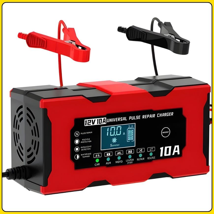 Зарядное устройство 12V/10A для аккумуляторов&nbsp;с LCD дисплеем M18689 17121/MG фото