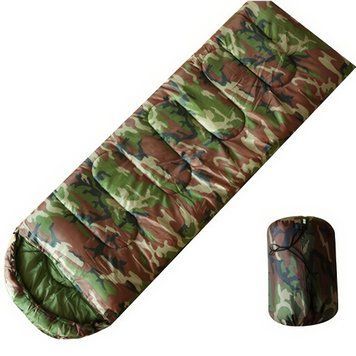 Тактичний утеплений спальний мішок 200x80см ARMY Туристичний спальний мішок з капюшоном 7609/GR фото