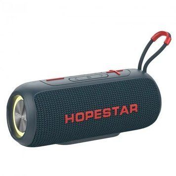Мини колонка с подсветкой динамиков поддержкой флешки Hopestar P26 Аккумуляторная акустическая система Синий 02384-С/MB фото