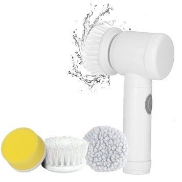 Щетка для уборки электрическая 5 в 1 Magic Brush Беспроводная щетка для уборки с насадками 4922/GR фото