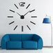 Великий настінний 3D годинник DIY Clock Дзеркальний настінний годинник зі стрілками Чорного кольору 8094-1/GR фото 2