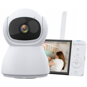 Поворотная беспроводная камера Wi-Fi Видеоняня с приемником-монитором Baby Monitor HD Screen 8591/GR фото