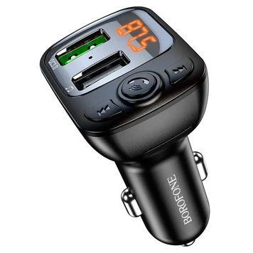 Автомобільний FM модулятор трансмітер Borofone BC41 QC3.0 Eminency з Bluetooth USB і швидкою зарядкою 6673/EW фото