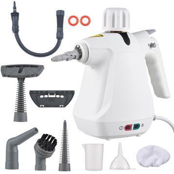Многофункціональний пароочисник з різними насадками Steam Cleaner 1000Вт Електричний пароочисник 8809/GR фото