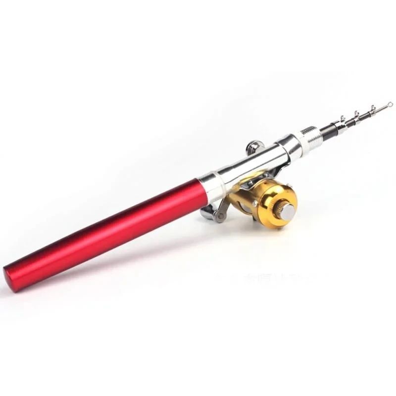 Мини удочка складная телескопическая в виде ручки 20-97 см Fish Rod in Pen Case Карманная удочка с катушкой 2181/AND фото