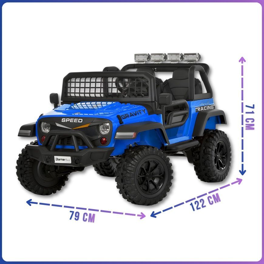 Детский электромобиль до 6.3 км/ч с пультом ДУ и Bluetooth 4х45W Bambi Racer M 6376EBLR-4 Синий M 6376EBLR-4 фото