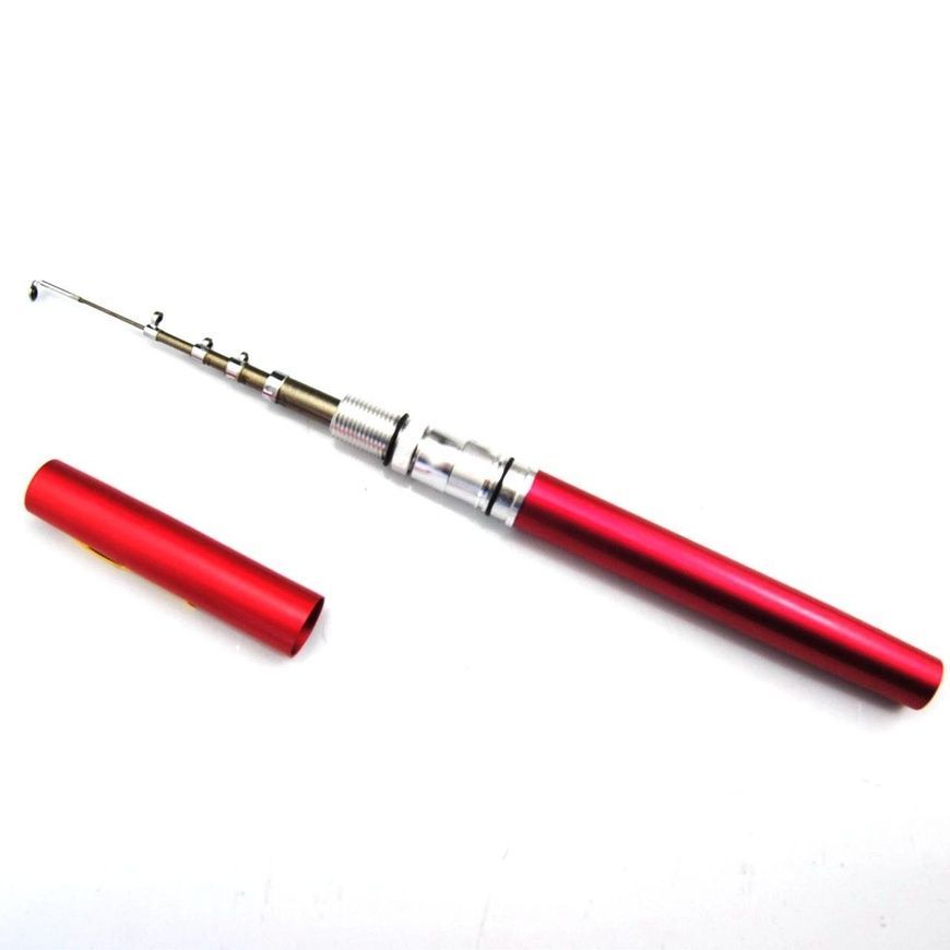 Мини удочка складная телескопическая в виде ручки 20-97 см Fish Rod in Pen Case Карманная удочка с катушкой 2181/AND фото