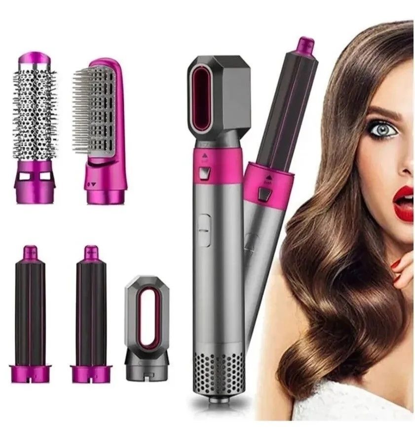 Стайлер 5 в 1 1000Вт Hot Air Styler Мультистайлер для волос с насадкам для укладки и завивкии 6806/EW фото