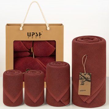 Комплект махровых полотенец из 4 штук в подарочной коробке для ванной и бани 2176 125272/KL фото