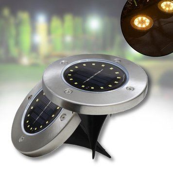 Светодиодные садовые фонари с солнечной батареей комплект 4 штуки 489-2 LED8 D12 см 111718/KL фото