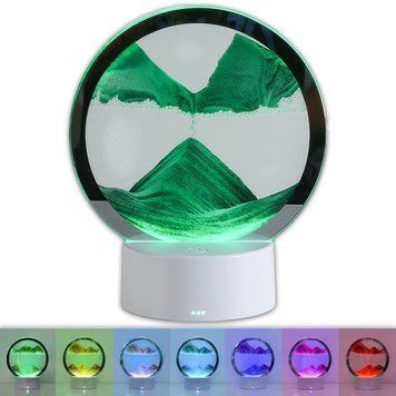 Песочные часы 3D с светодиодной RGB подсветкой на подставке 7 режимов подсветки B1-D/VEN фото