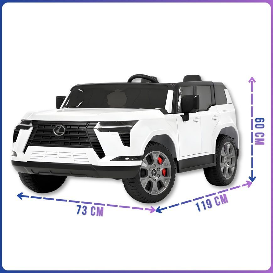 Дитячий електромобіль Lexus до 8 км/год із 4 моторами 45W та пультом ДК M 6409EBLR-1 Білий M 6409EBLR-1 фото