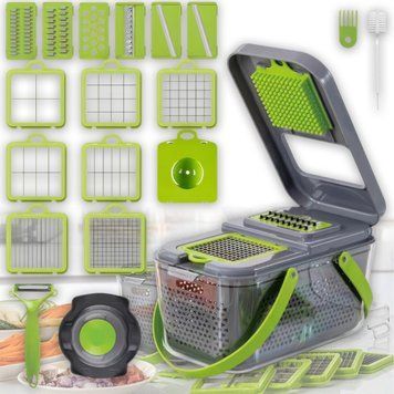 Овочерізка на 22 предмети зі змінними насадками та контейнером Veggie Slicer 01626-1/D фото