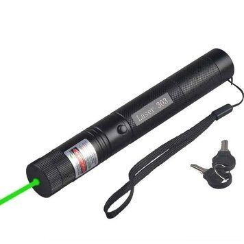 Лазерная указка аккумуляторная Laser 303 Мощный лазер Зеленый луч 1360/SP фото