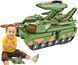 Детский игрушечный танк-трансформер Танк-Самолет 2в1 TANK Box Green Танк с звуковыми и световыми эффектами 9016/GR фото 2