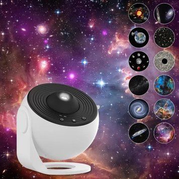 Проектор зоряного неба з 12 сценаріями відображення Galaxy Projector Нічний планетарій для дитячої кімнати 1843/DM фото