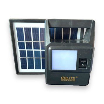 Портативна система освітлення GDPlus GD-8030 з 2-ма LED лампами Укомплектований сонячною панеллю 00794/D фото