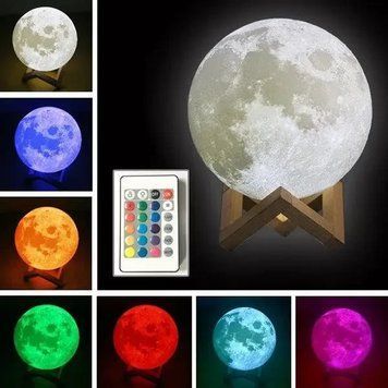 Светильник-ночник Настольный 3D Magic Moon Light Lamp 3153-1/GR фото
