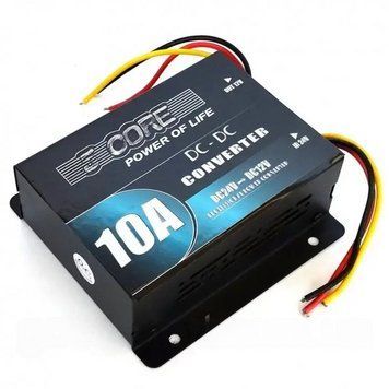 Перетворювач напруги 5CORE DC-DC 24V-12V 10A Автомобільний інвертор Чорний 12668/MX фото