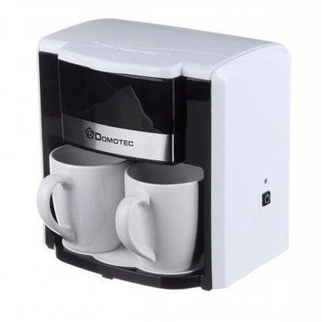 Капельная кофеварка с двумя чашками Domotec MS-0706 на 500 Вт Электрическая кофеварка для дома и офиса Белая 6690/SP фото
