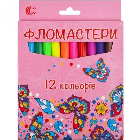 Набір фломастерів у картонній упаковці 12 кольорів Картон в упаковці 12 шт 50882/KL фото