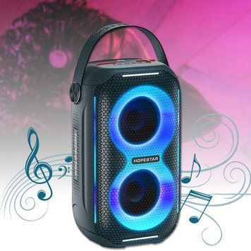 Портативная беспроводная Bluetooth колонка с LED подсветкой Hopestar PARTY 200 MINI Синий 01724-1-Син/MB фото