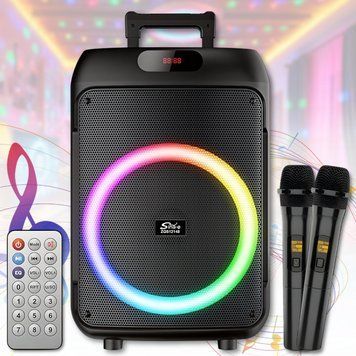 Портативна колонка Bluetooth 12" з&nbsp;колесами та&nbsp;бездротовими мікрофонами ZQS12148 50W 6090/EW фото