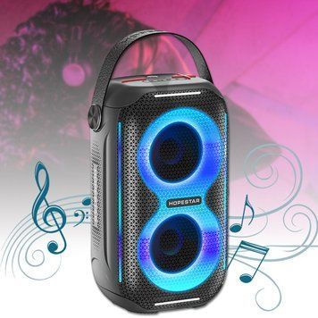 Портативная беспроводная Bluetooth колонка с LED подсветкой Hopestar PARTY 200 MINI Серый 01724-2-Сер/MB фото