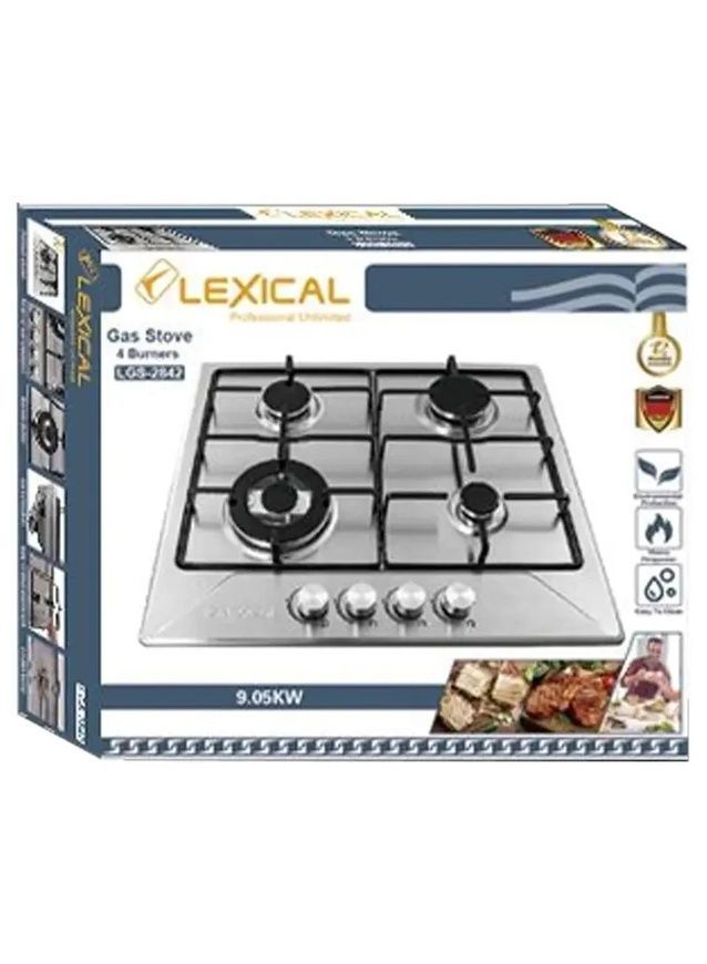Плита газовая настольная на 4 конфорки 9.05 кВт Lexical LGS 2842 Газовая плита из нержавеющей стали 2842/208 фото