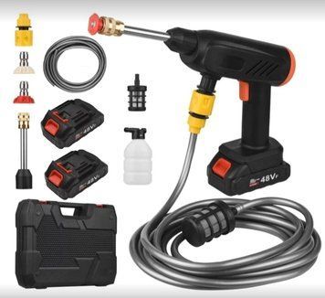 Мойка высокого давления на 2 аккумулятора 48 V Water Gun 1000W для автомобиля 7278-2/GR фото