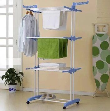 Вертикальная сушилка для белья до 50 кг Garment rack with wheels складная 7577/EW фото