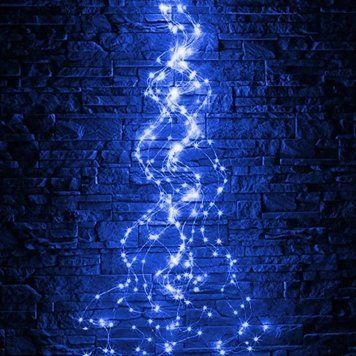 Гірлянда мідний дріт Кінський хвіст 5,0м 500LED (синій) COPPER-WIRE-500B-2 8407/EW фото