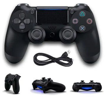 Геймпад для ігрових приставок із Bluetooth Dual Shock 4 Wireless Чорний Бездротовий джойстик PS4-50/DT фото