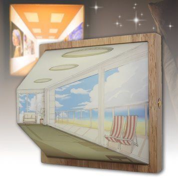 Настінний світильник-нічник 13.8&times;13.8&times;12 см з ефектом 3D ілюзії Naked Eye 3D Vision Море 5255-3-Мор/GR фото