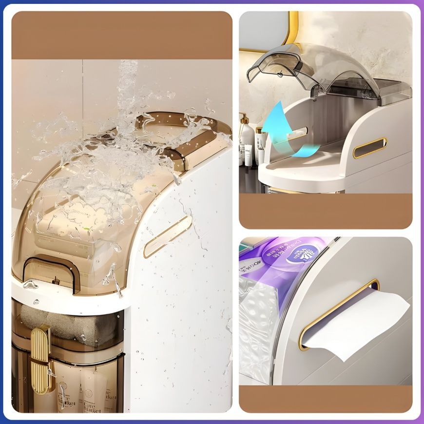 Підлогова шафа-пенал для ванної кімнати з висувними секціями 98х41х18см 0505/МК фото