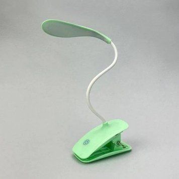 Светодиодная портативная LED-лампа SST-812 Настольная сенсорная лампа LED с прищепкой аккумуляторная Зеленый SST-812зел/DT фото