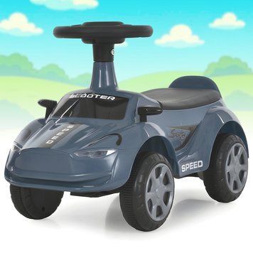 Дитяча каталка-толокар Bambi з музикою та передніми фарами M 6518-11 Сірий M 6518-11 фото