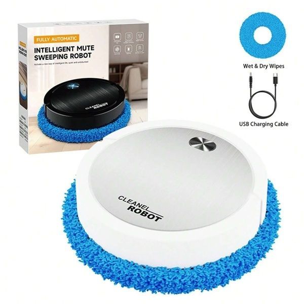 Пылесос-робот круглый аккумуляторный Vacuum cleaner LY-540 Робот-пылесос для влажной и сухой уборкой Белый 3131/AND фото